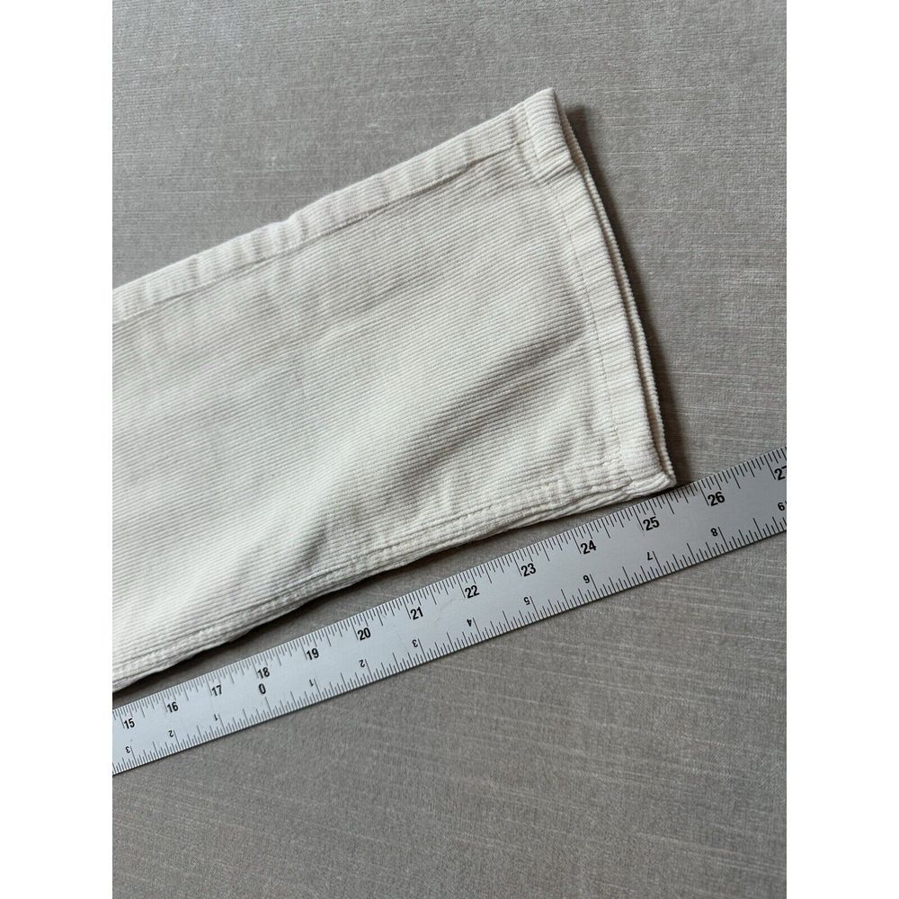 Everlane The Corduroy Straight Leg Crop Pants Bone White Size 24 High Rise Ankle - Picture 8 of 8